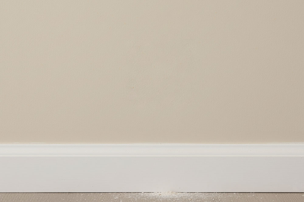 Plasterboard wall repaired and painted with no visible hole